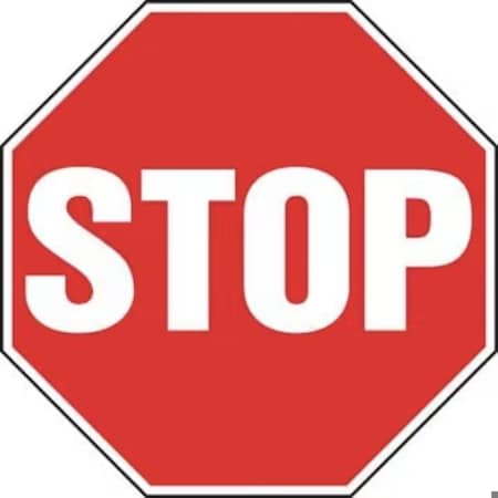 Accuform SAFETY SIGN STOP 12 X 12 PLASTIC MAST200VP MAST200VP